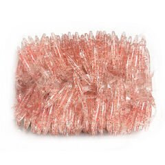 Sasi Silikon 3.5cm 250P Şeffaf Kırmızı Simli