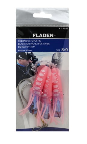FLADEN SABIKI ROBBAN OCTOPUS  N.8/0 90M PEMBE 3K