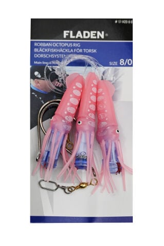 FLADEN SABIKI ROBBAN OCTOPUS  N.8/0 90M PEMBE 3K