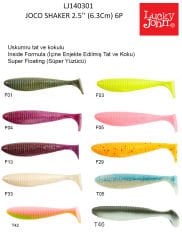 Lucky John Joco Shaker 2.5'' (6.35 cm) 6P Silikon Yem F01