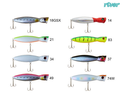 River Bighead Pop 100 10 cm 17 gr Popper Maket Balık 14