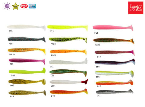 Lucky John S-Shad Tail 2.8'' (7.11 cm) 7P Silikon Yem 009