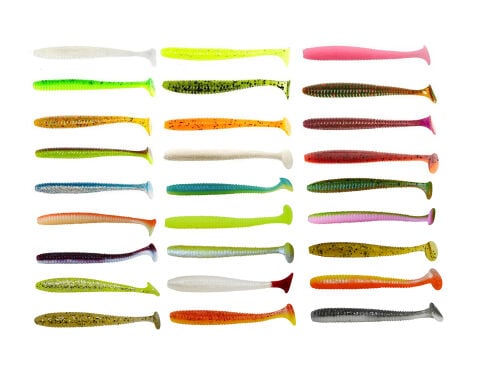 Lucky John S-Shad Tail 3.8'' (9.65 cm) 5P Silikon Yem 008